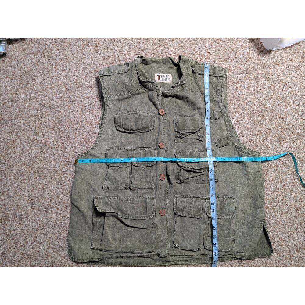 Vintage TRAIL DESIGNS Safari Hunting/Fishing Vest/Cargo Vest, Large - Picture 5 of 10